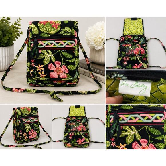 Vera Bradley Handbags - Vera Bradley Tropical Floral Quilted Travel Wallet Crossbody Organizer Bag